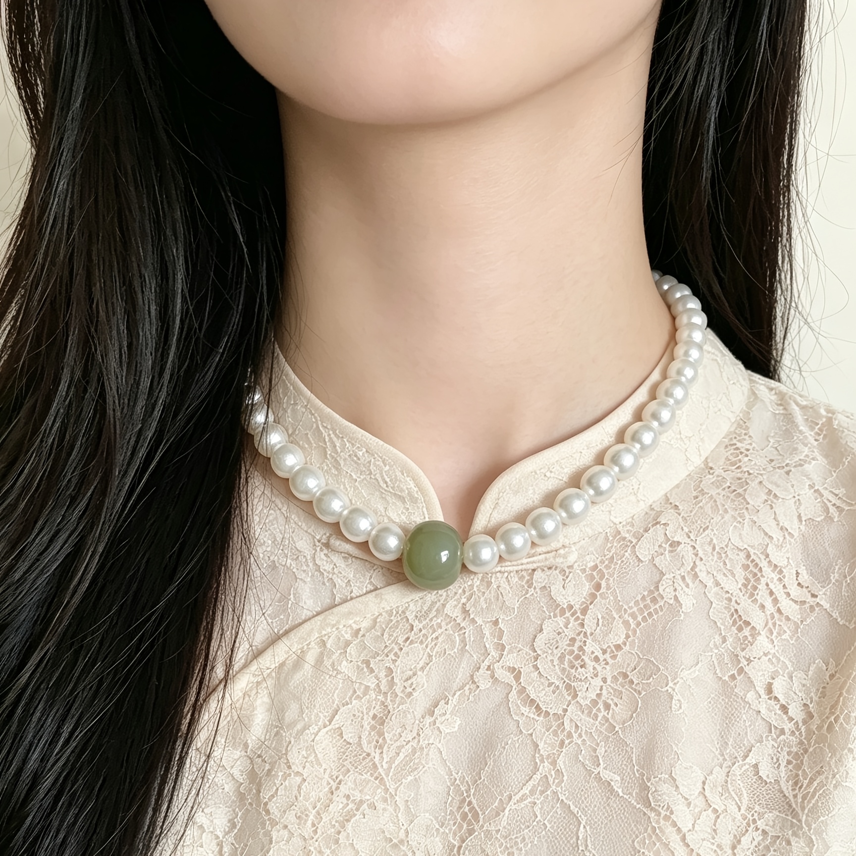 Natural Bodhi Shell Bead Necklace with Adjustable Length